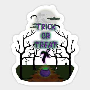 Halloween Trick or Treat Sticker